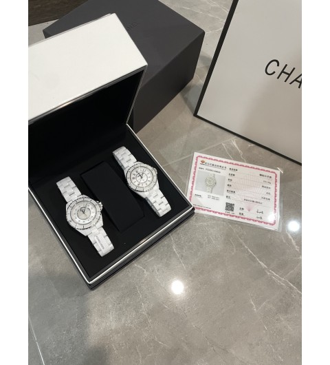 샤넬 CHANEL J12 다이아몬드세팅 자개 다이얼 33MM + 쿼츠무브먼트 ☆☆☆☆☆ #신공장