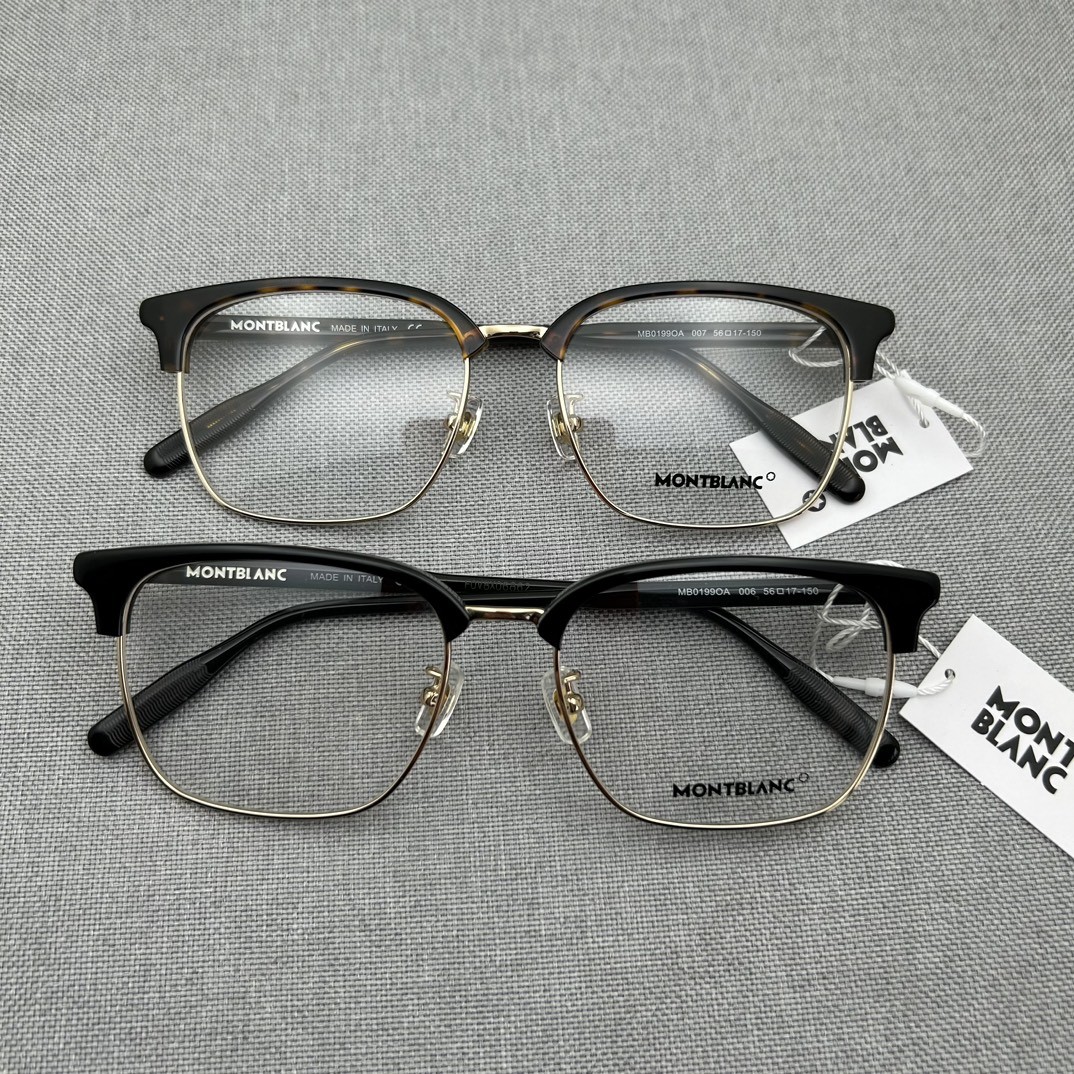 몽블랑 MONTBLANC 안경테 안경 하금테 사각테 MB0199OA SIZE 56-17-150 ☆☆☆☆☆ #vvip공장