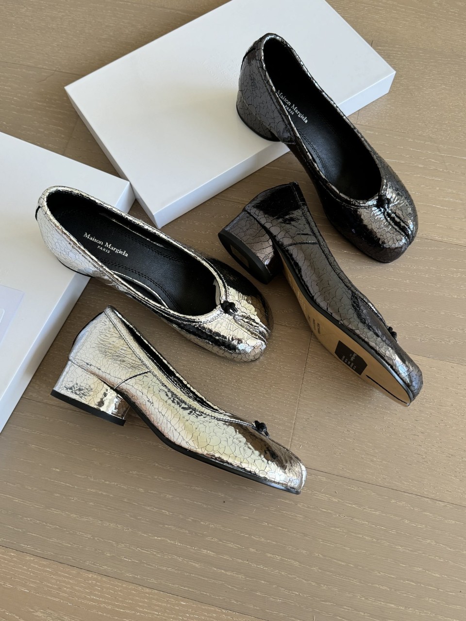 메종마르지엘라 Maison Margiela 타비 가죽 발레리나 슈즈 펌프스 힐 [사이즈] 35~40 @ 굽 3cm