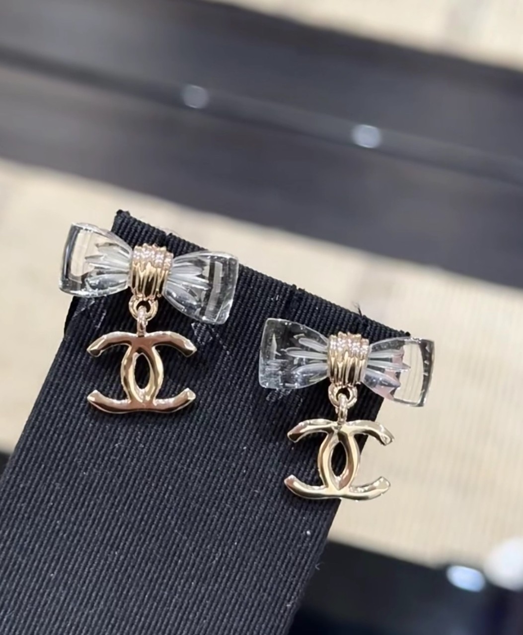 샤넬 CHANEL 리본 이어링 귀걸이 #폭스샵