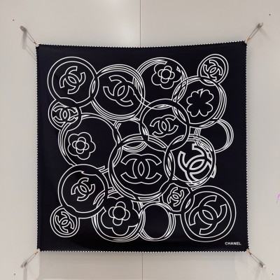 샤넬 CHANEL 실크 스카프 90x90cm 100% 실크