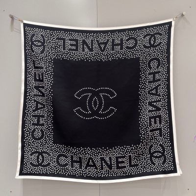 샤넬 CHANEL 실크 스카프 90x90cm 100% 실크