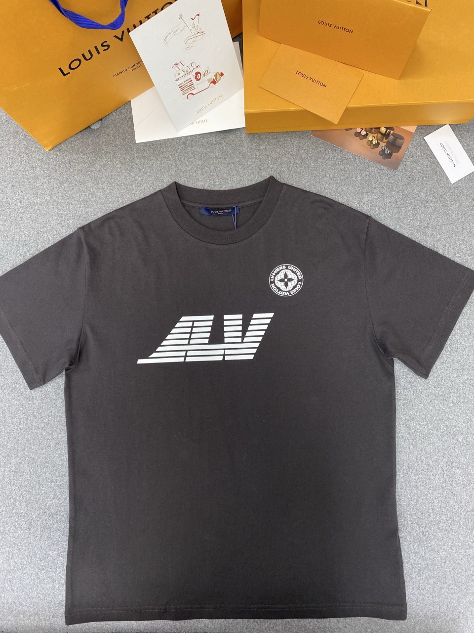 루이비통 워시드 프린티드 코튼 티셔츠 1AHCLA S M L XL