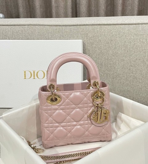 DIOR 레이디 디올 백 미니 까나쥬 M0505ONGE 17cm #여왕