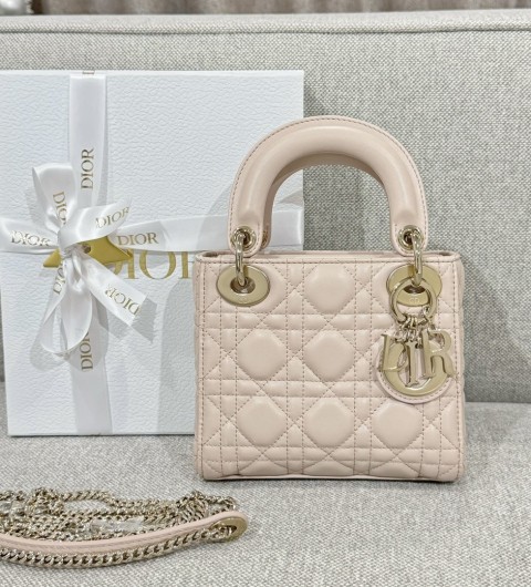 DIOR 레이디 디올 백 미니 까나쥬 M0505ONGE 17cm #여왕