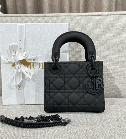 DIOR 레이디 디올 백 미니 까나쥬 M0505ONGE 17cm #여왕