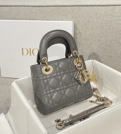 DIOR 레이디 디올 백 미니 까나쥬 M0505ONGE 17cm #여왕