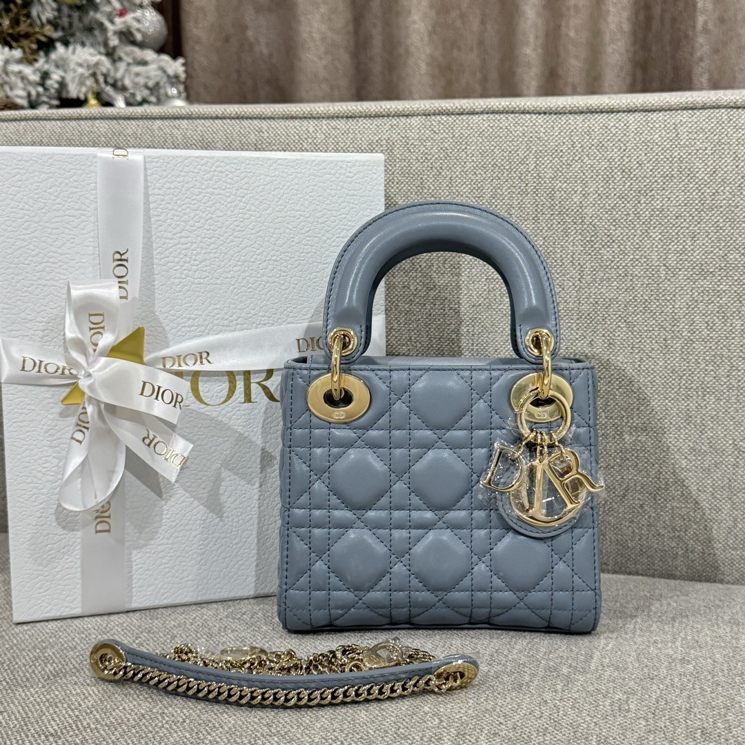 DIOR 레이디 디올 백 미니 까나쥬 M0505ONGE 17cm #여왕