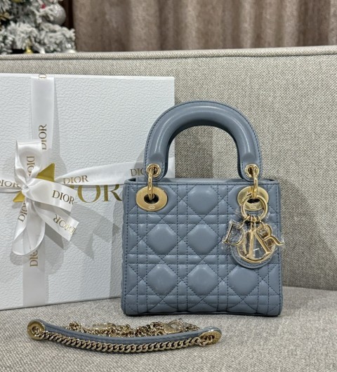 DIOR 레이디 디올 백 미니 까나쥬 M0505ONGE 17cm #여왕