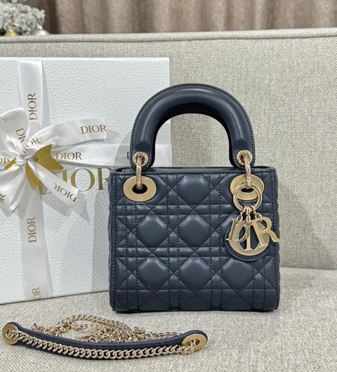 DIOR 레이디 디올 백 미니 까나쥬 M0505ONGE 17cm #여왕